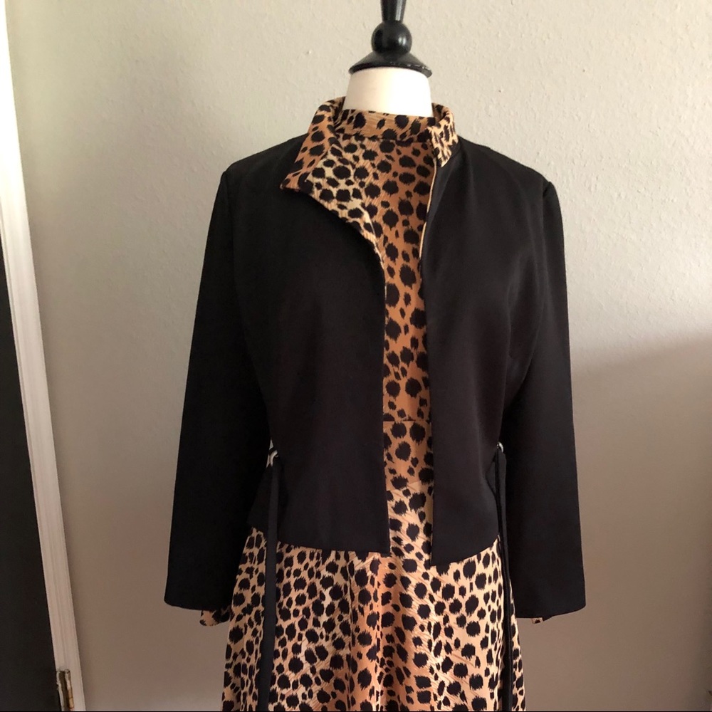 Vintage Leopard Dress and Jacket Set - Size S/M